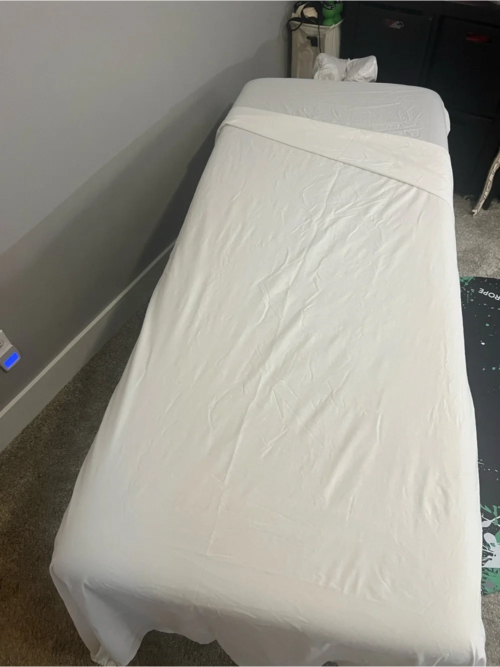White Massage Table Sheets by NRG